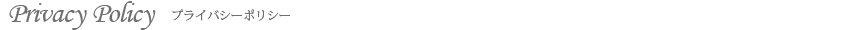 プライバシーポリシー