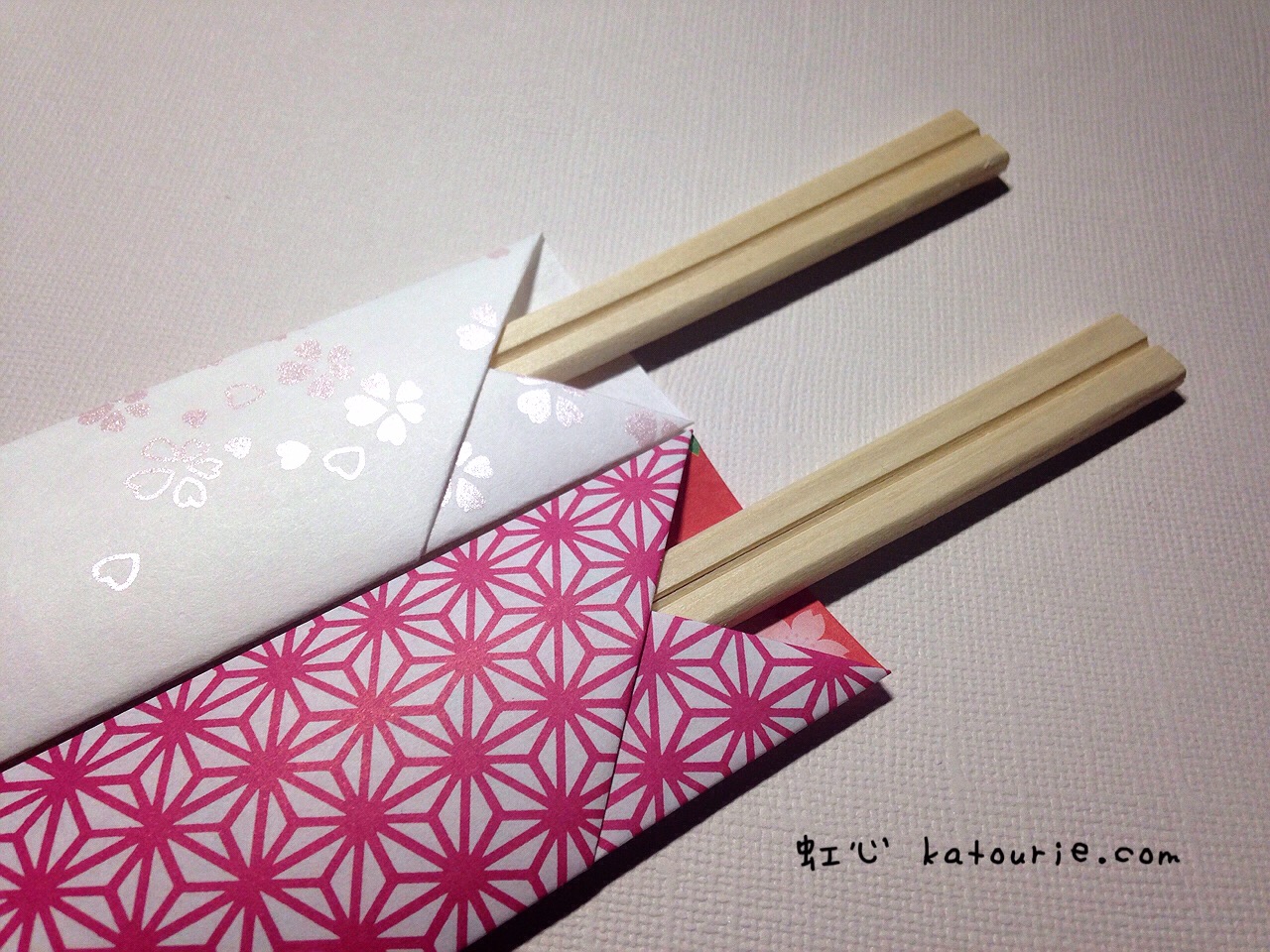 折り紙で作ったDIY箸袋